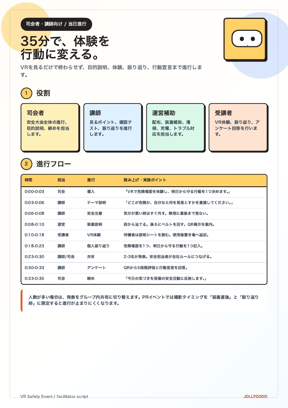 安全大会を時間通りに進める司会進行台本
