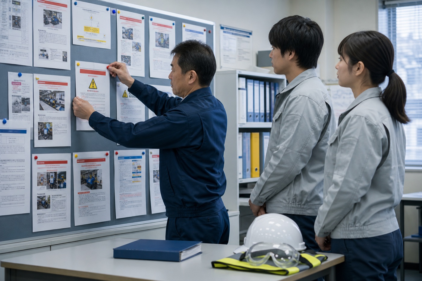 事故後に新しい注意書きと報告書を掲示するだけになっている安全教育